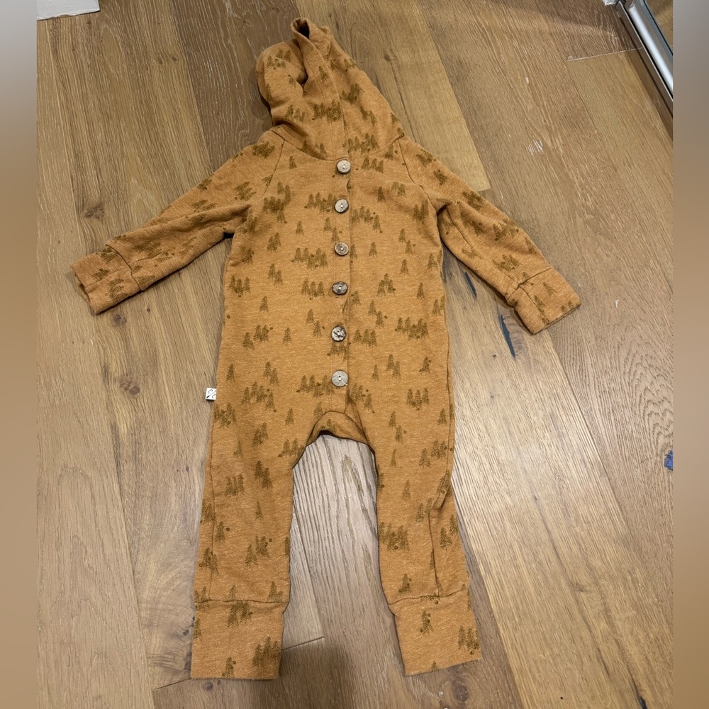 Childhoods tree print Hooded Romper 2T